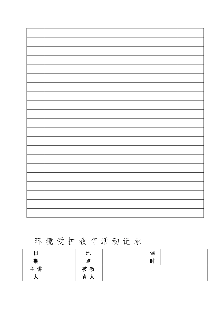 007-环境保护教育考核记录_第2页