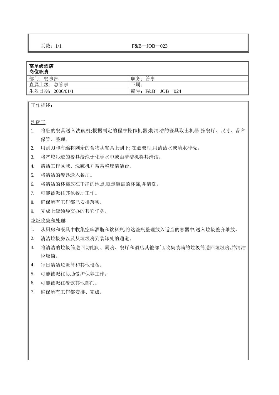 008.高星级酒店餐饮部管事组各个岗位工作职责Steward-Job_第2页