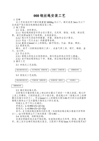 008钢丝绳安装工艺
