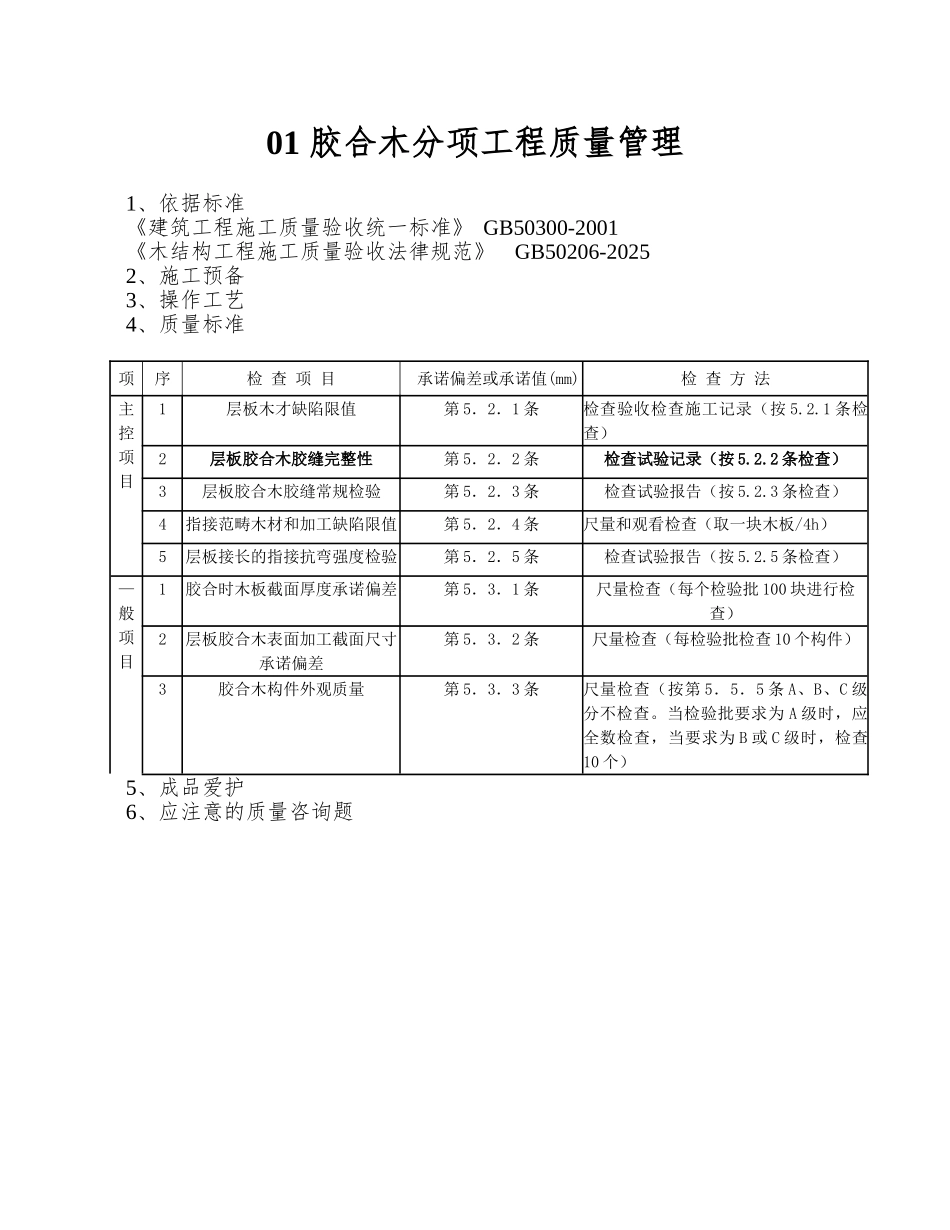01-胶合木分项工程质量管理_第1页
