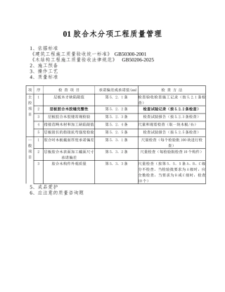 01-胶合木分项工程质量管理