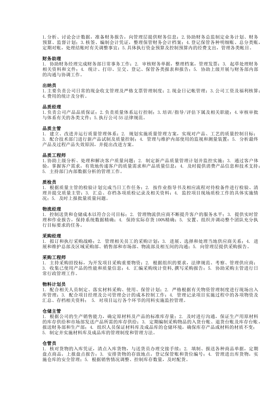 01-生产制造企业岗位说明_第2页