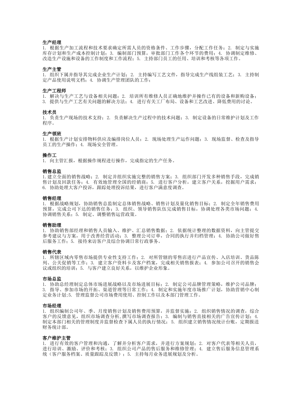 01-生产制造企业岗位说明_第3页