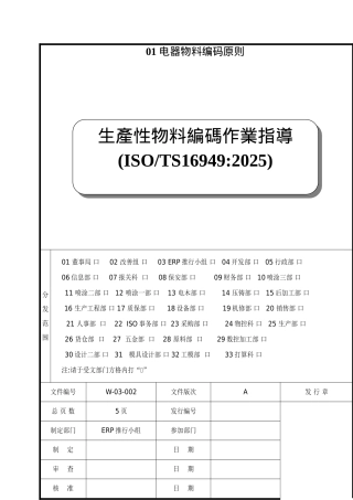 01-电器物料编码原则