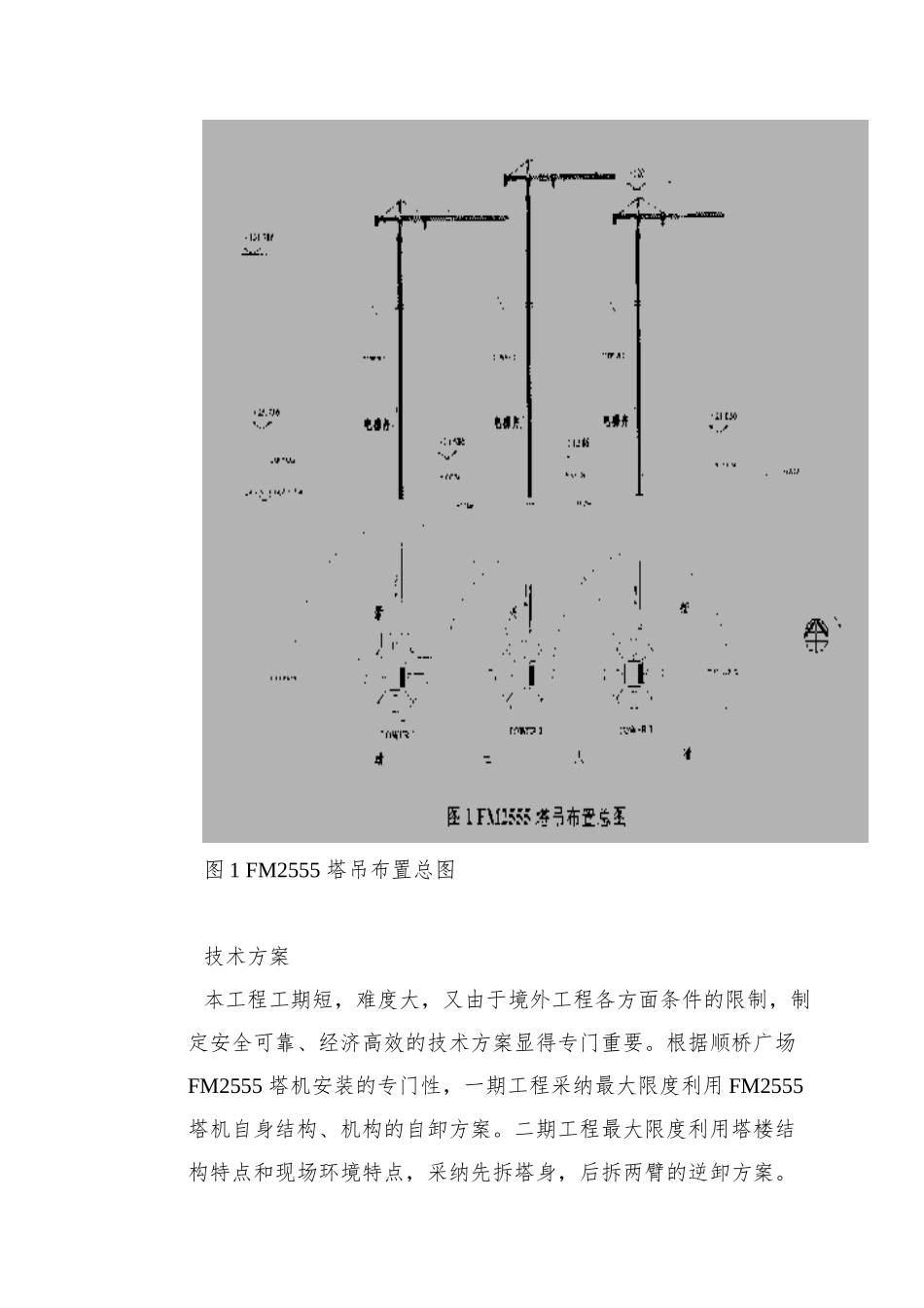 0154-越南胡志明市顺桥广场内置FM2555塔机群拆卸施工方案_第3页