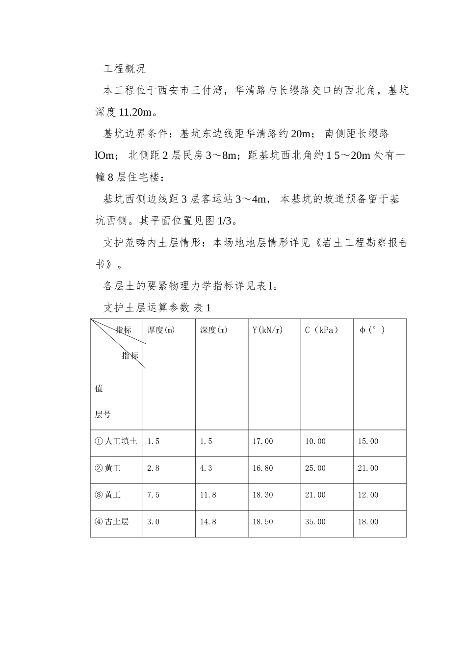 0158-陕西物资储备管理局职工培训中心降水及基坑支护施工方案_第2页