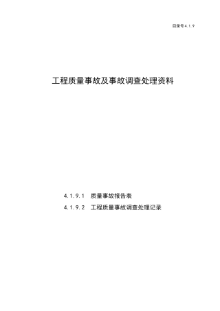 060-工程质量事故及事故调查处理资料