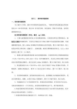 0809植物组织培养实验教案