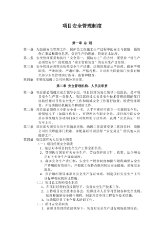 10-项目安全管理制度