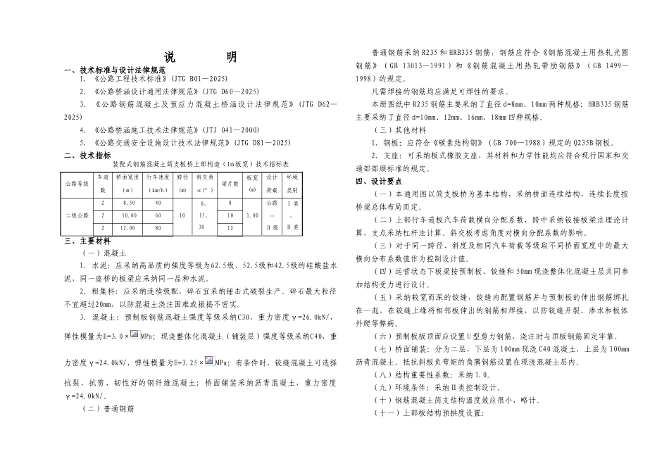 10米板说明-公路-Ⅱ级_第1页