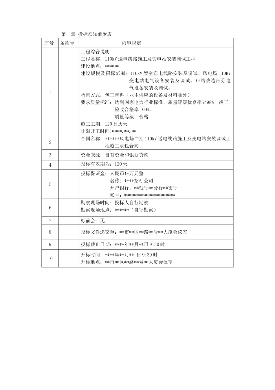 110kv送电线路施工及变电站安装调试工程招标文件_第3页
