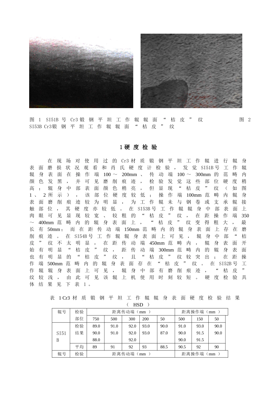 151paperCr3锻钢平整工作辊“桔皮”原因分析及改进措施_第2页