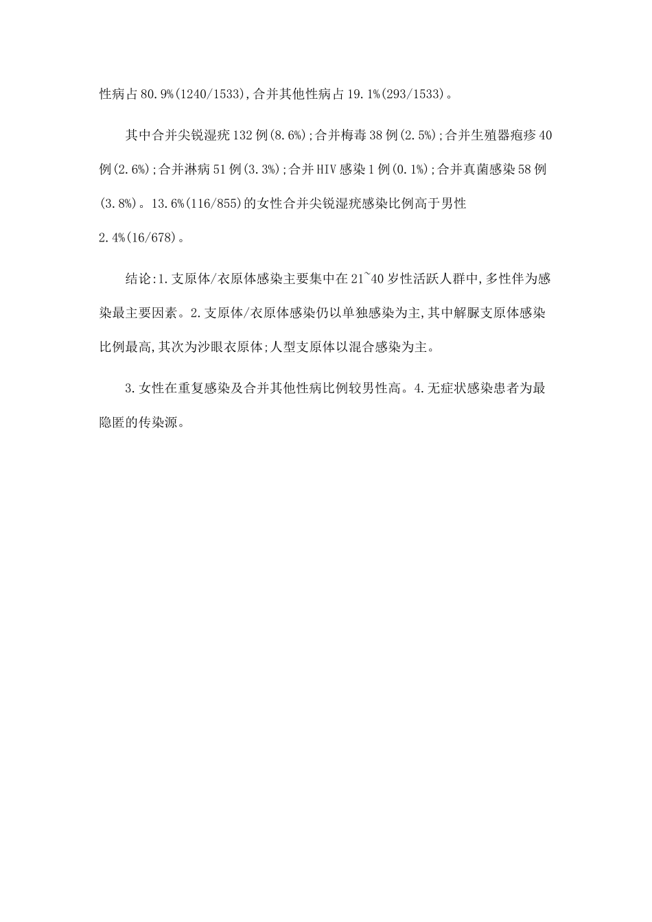 1533例泌尿生殖道支原体衣原体感染及相关因素分析_第2页