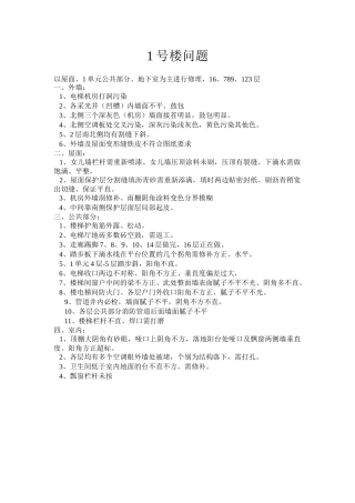 1号楼长城杯主要存在问题