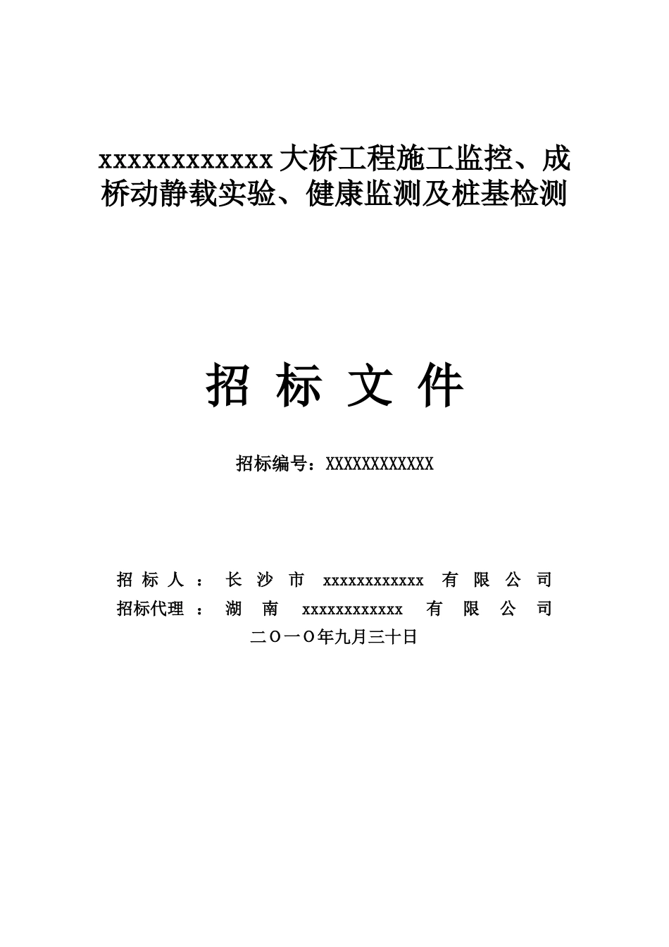 2010年大桥工程施工监控、监测及桩基检测招标文件_第1页