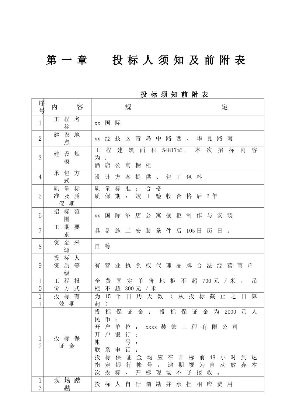 2010年某国际酒店橱柜施工招标文件_第3页