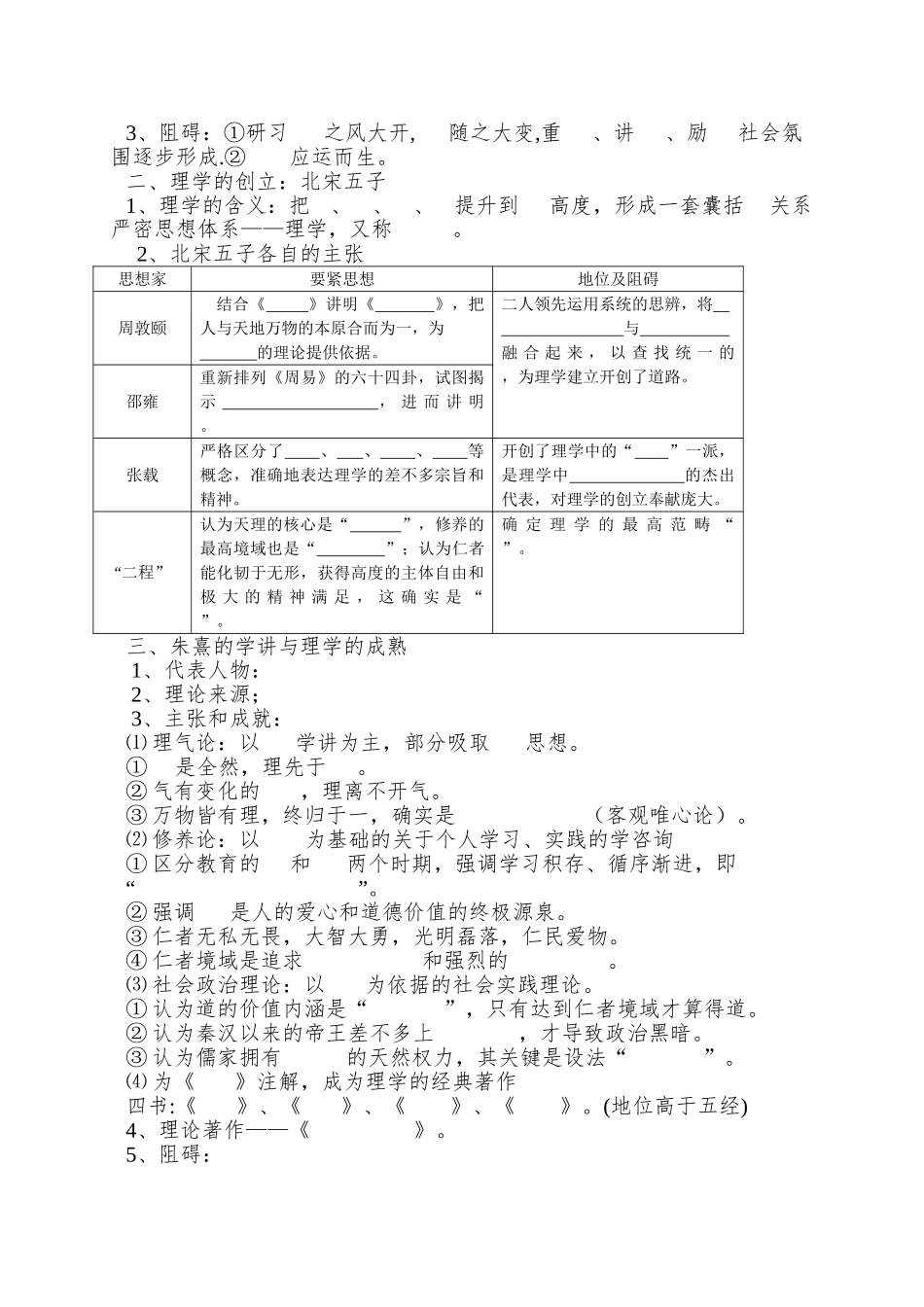 2013岳麓版必修3《宋明理学》word学案_第2页
