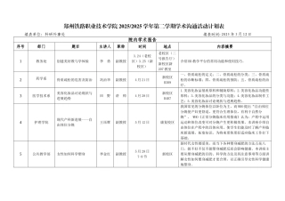 2025上半年学术讲座安排郑州铁路职业技术学院