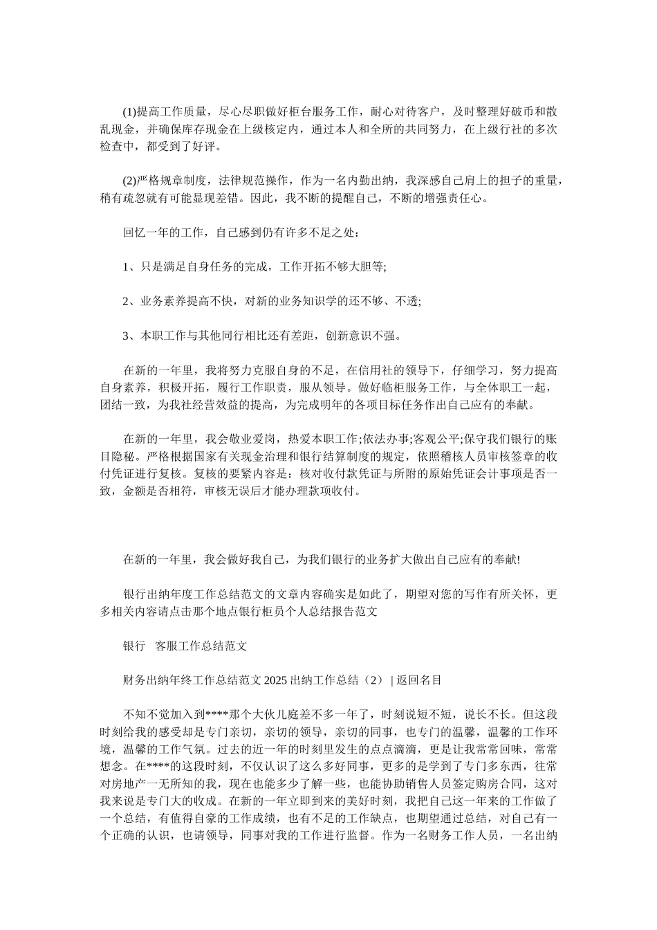 2025出纳工作总结4篇_第2页