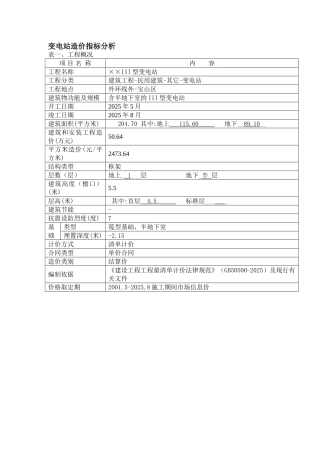2025年上海变电站造价指标分析