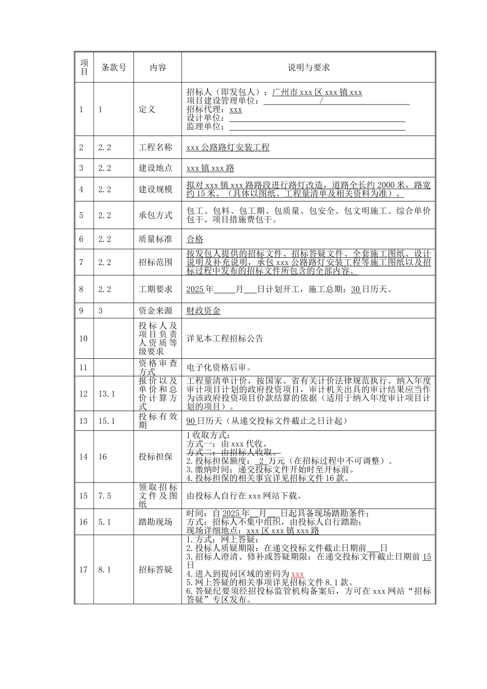 2025年公路路灯安装工程招标文件_第3页
