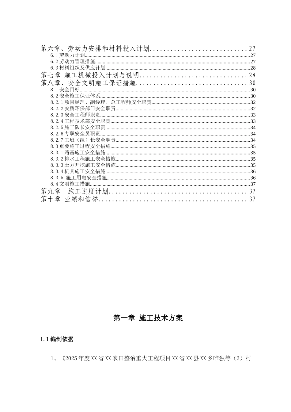 2025年农田治理工程土地整理施工组织设计_第2页