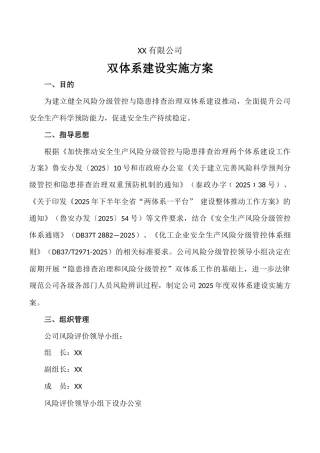 2025年双体系建设推进实施方案