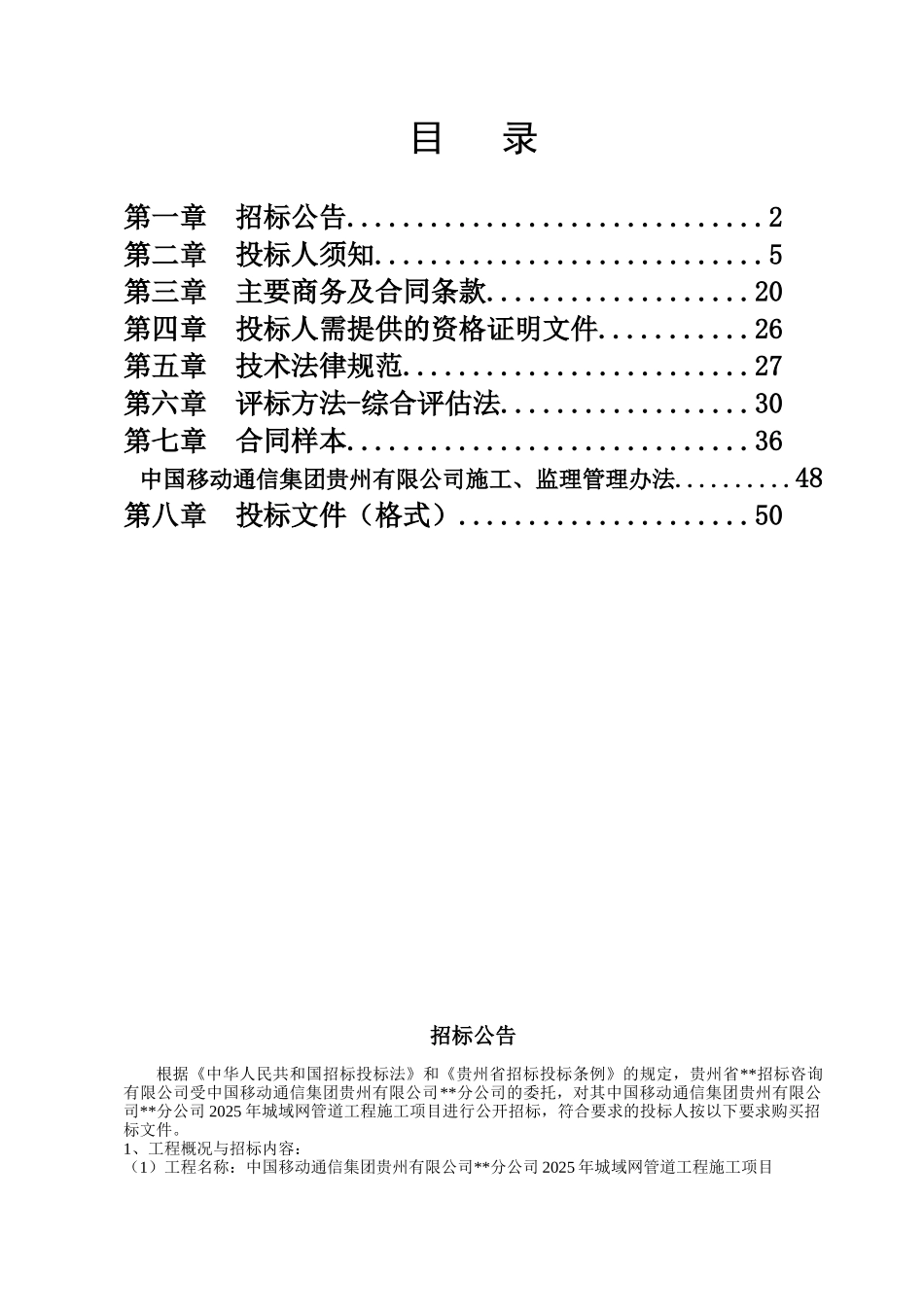 2025年城域网管道工程施工项目招标文件_第3页