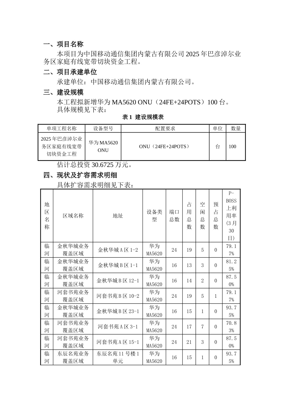 2025年巴彦淖尔家庭有线宽带切块资金工程项目建议书_第3页