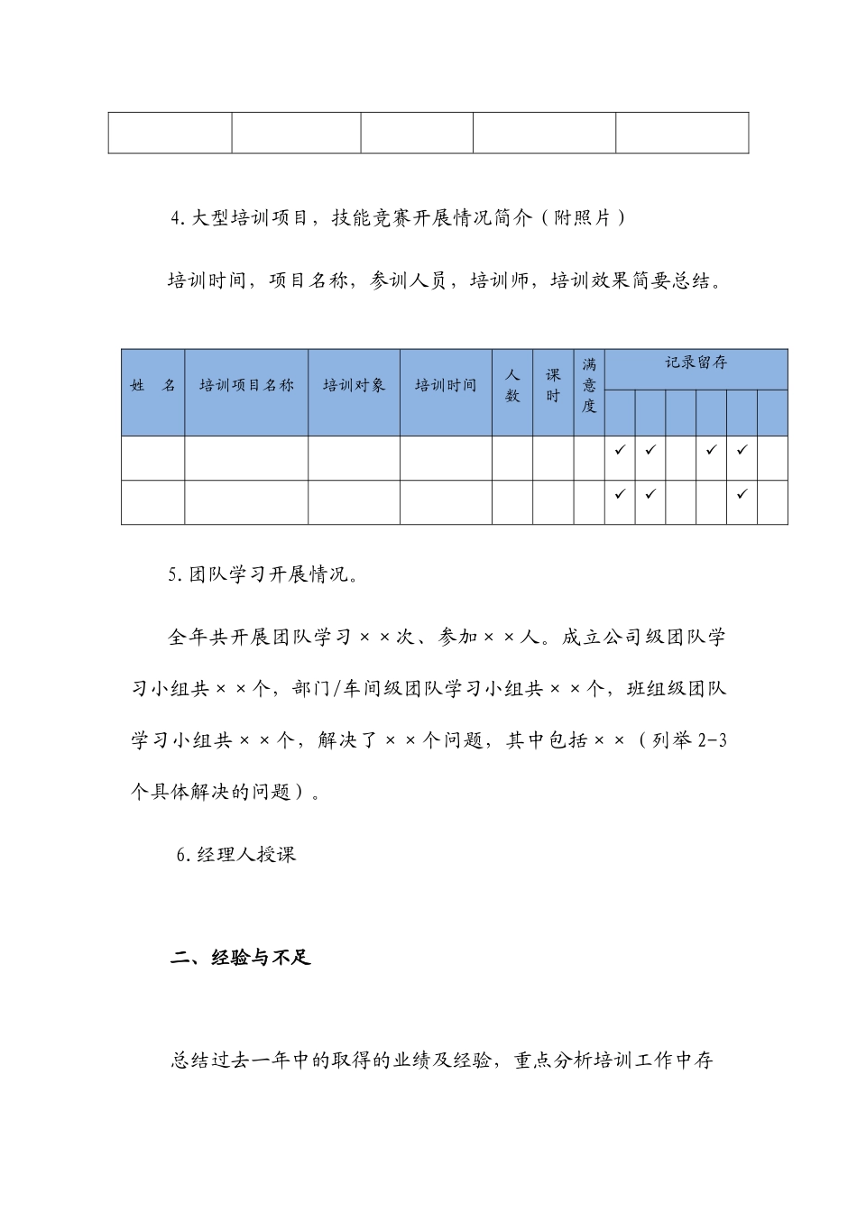 2025年度培训工作总结模板_第2页