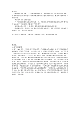 2025年美国数学建模题目中文版