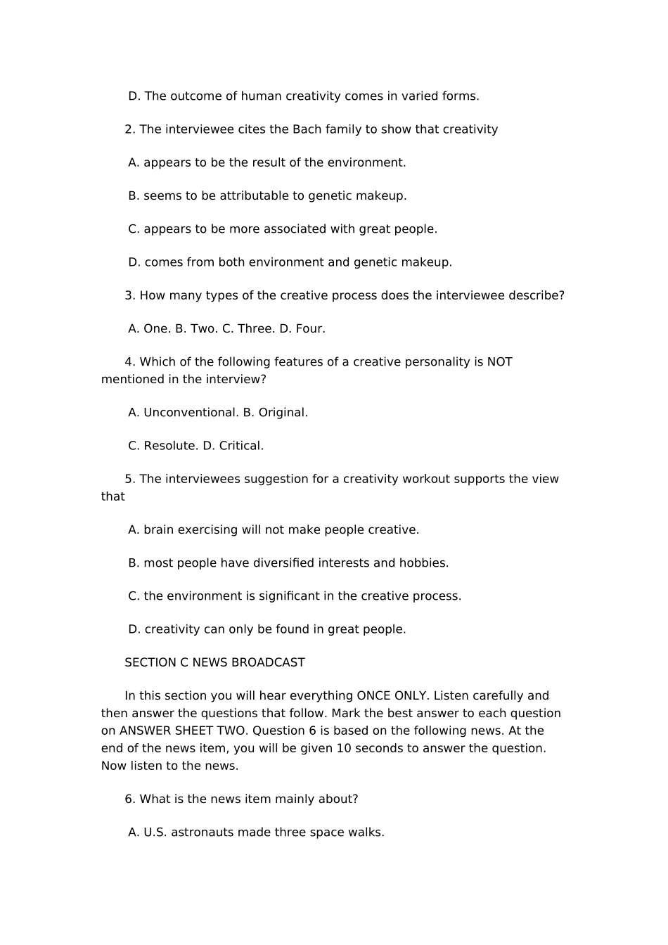 2025年英语专业八级考试试题原题及答案解析_第3页