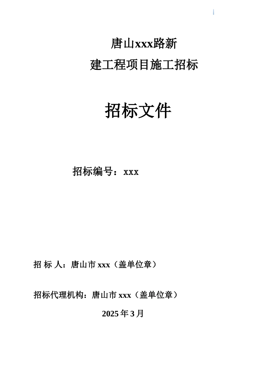 2025年道路工程施工招标文件_第1页