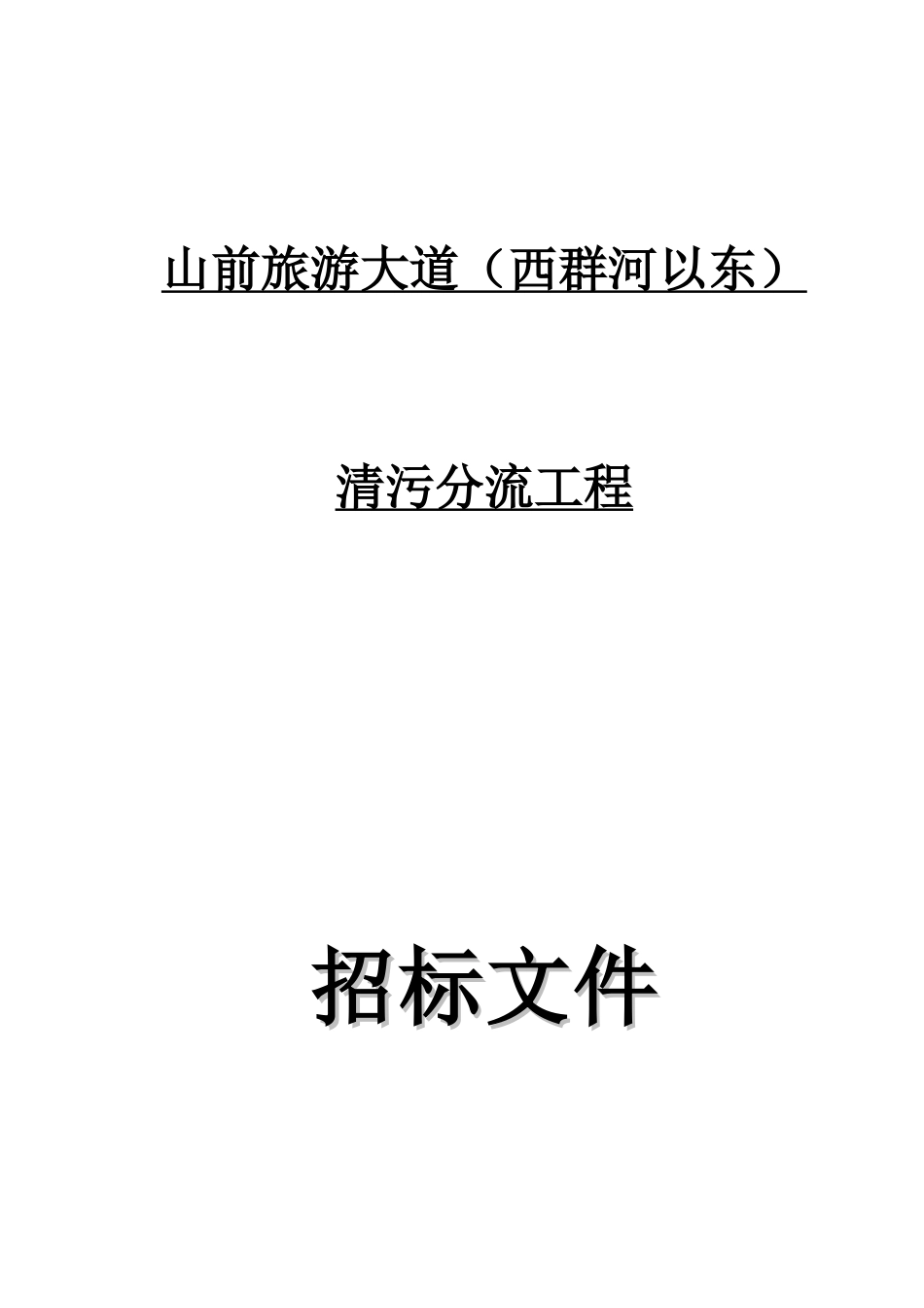 2025年道路清污分流工程招标文件_第1页