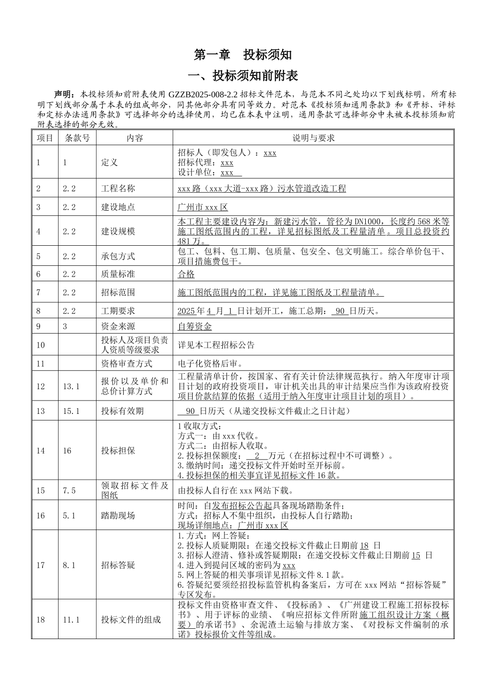 2025年道路污水管道改造工程招标文件_第3页