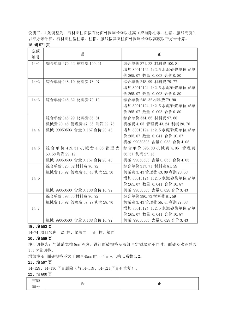 2025版建筑与装饰工程计价定额勘误_第3页
