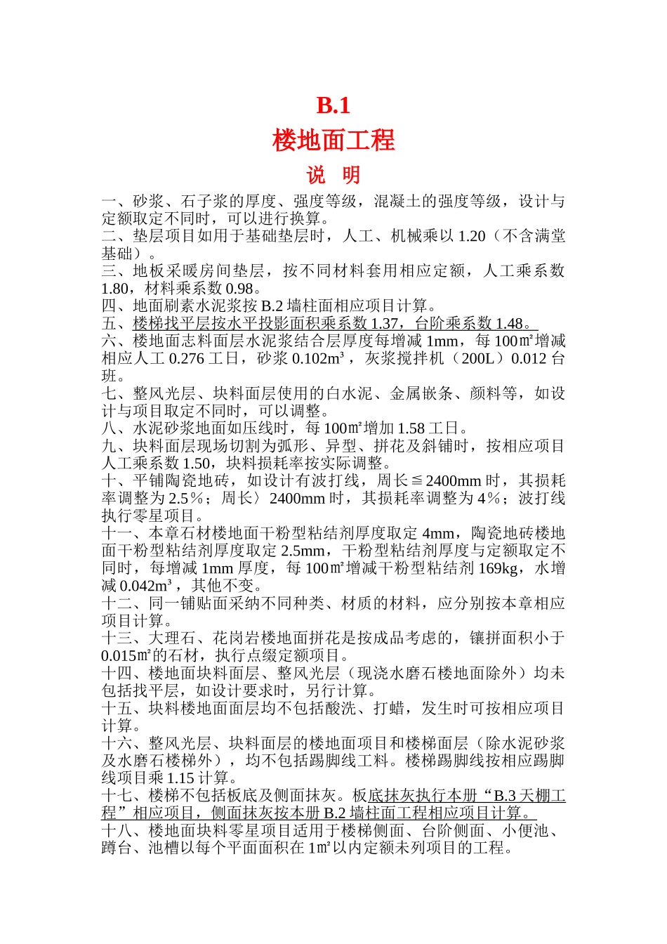 2025装饰装修定额说明及计算规则_第1页