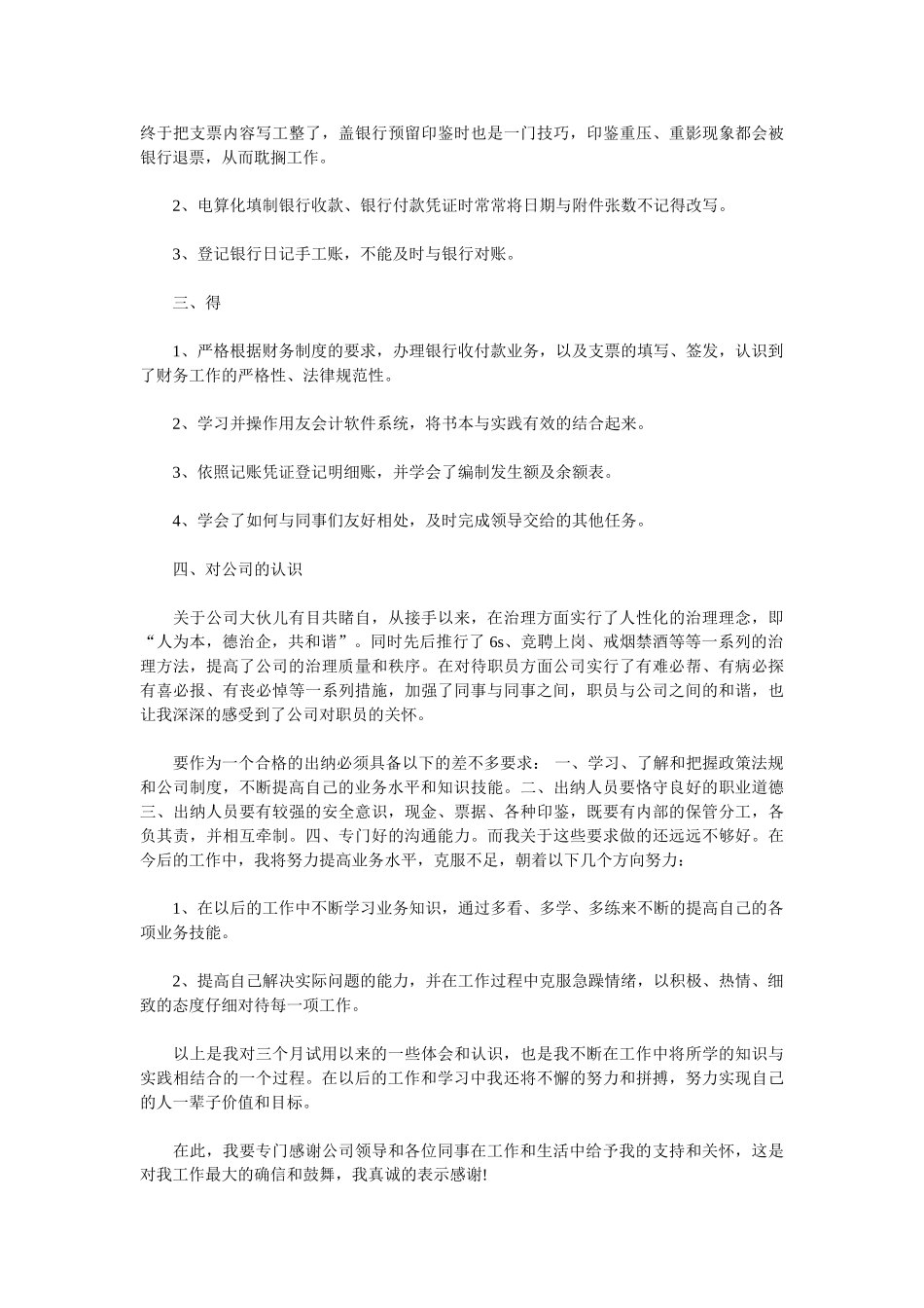 2025试用期转正工作总结4篇_第3页