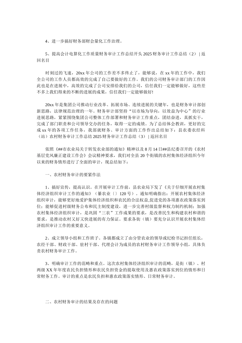 2025财务审计工作总结4篇_第3页