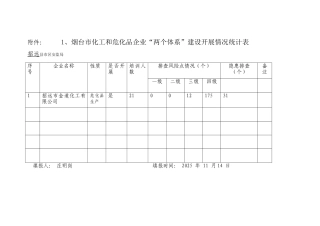 2025金道化工两个体系开展情况报表