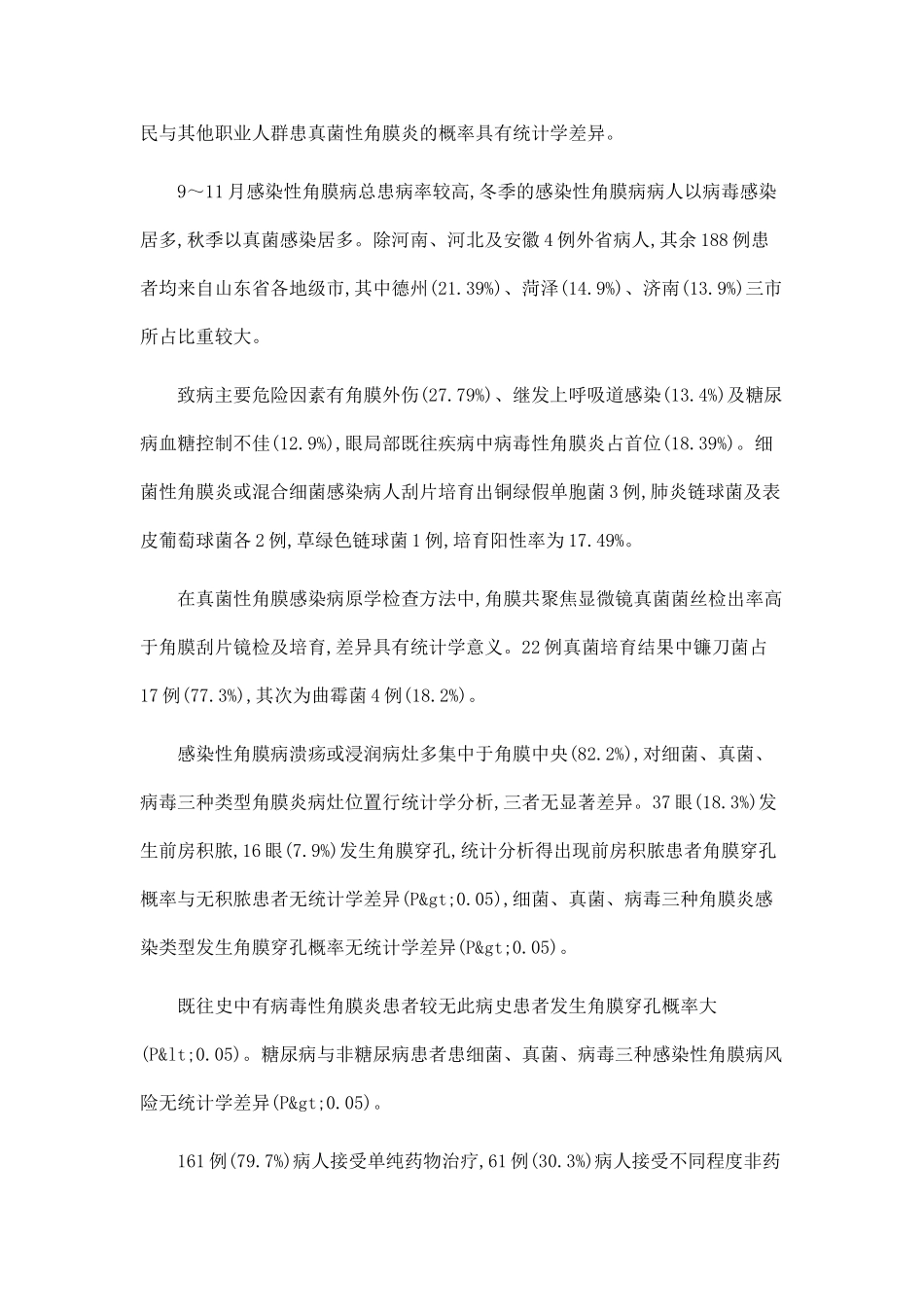 202例感染性角膜病回顾性分析_第2页