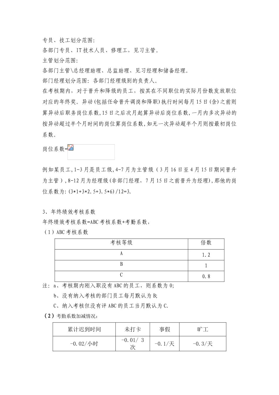 20××年公司年终奖分配方案_第3页