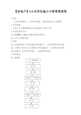 3-3共用设施大中修管理规程