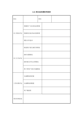 3.31-项目成员绩效考核表