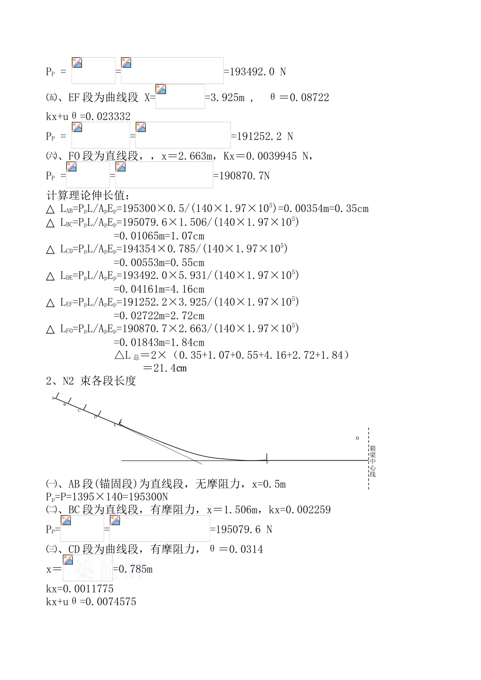 30米后张法箱梁钢绞线张拉计算书_第3页