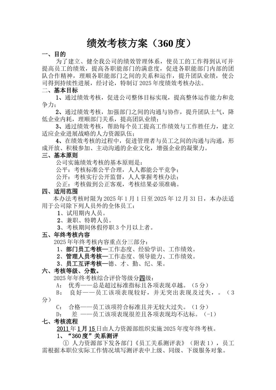 360度绩效考核方案-_第1页