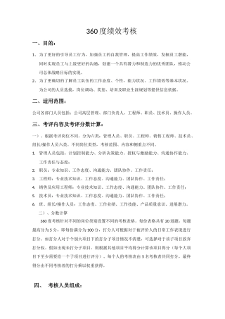 360度绩效考核方案