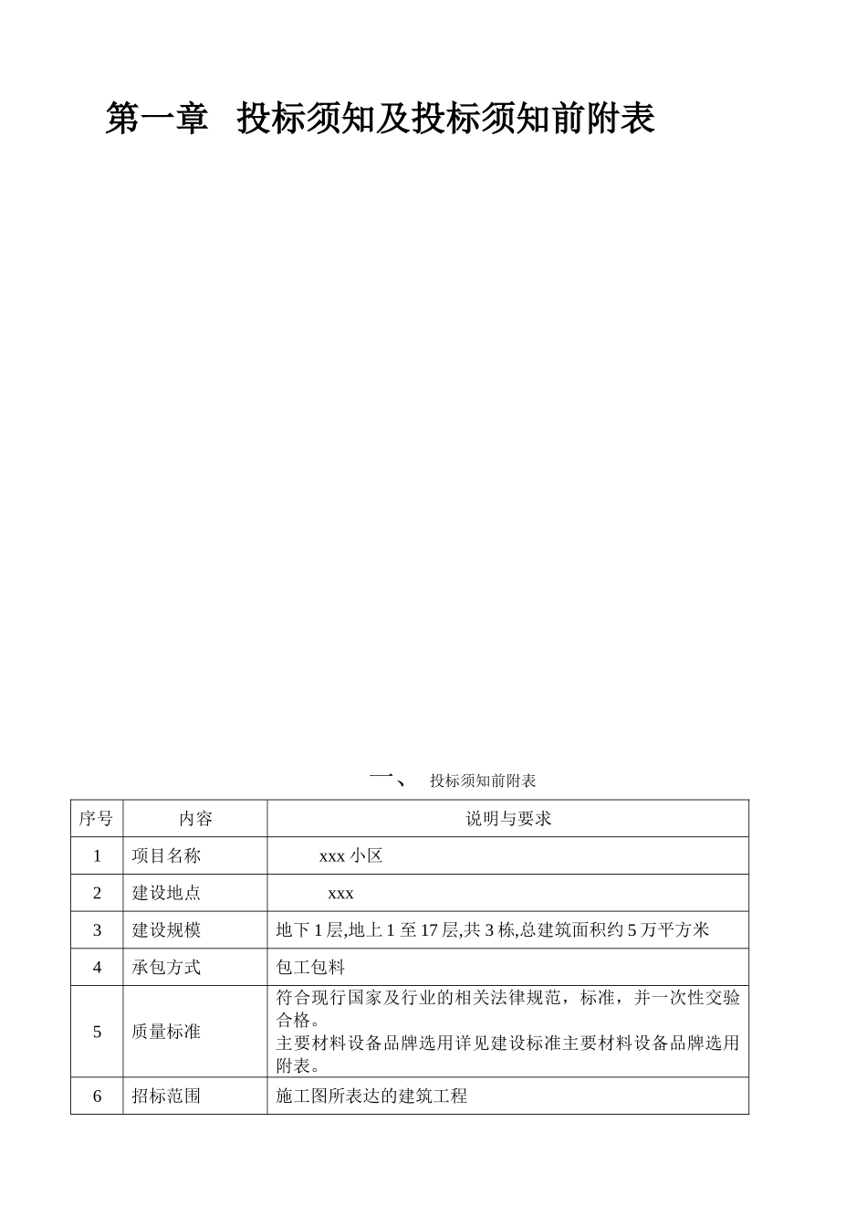 3栋高层住宅楼建筑工程招标文件_第3页