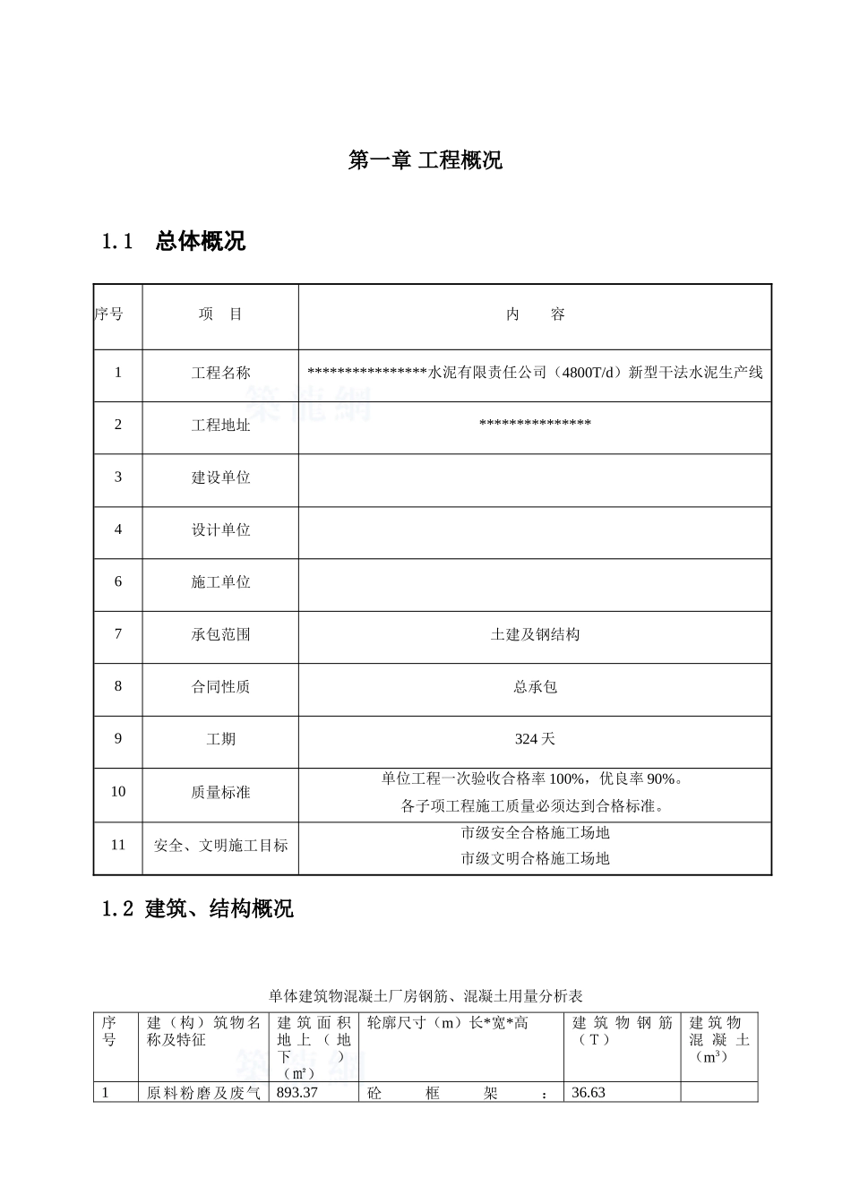 4800t水泥厂施工组织设计-secret_第2页