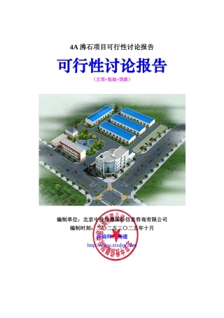 4A沸石项目可行性研究报告
